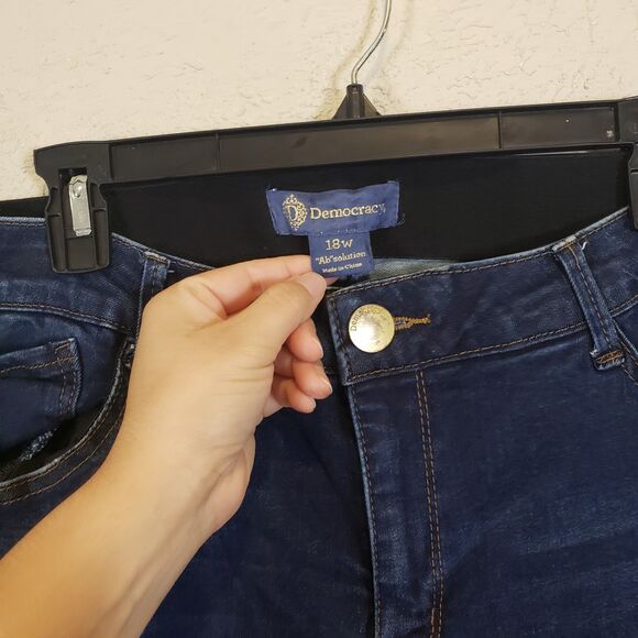 Democracy Ab Solution Itty Bitty Bootcut Jeans Dark Wash Women’s 18W - Picture 6 of 12